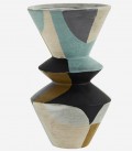 Vase L - Gris, noir, nude, moutarde, vert - 15x25,5 - Madam Stoltz