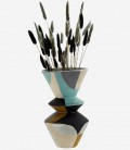 Vase L - Gris, noir, nude, moutarde, vert - 15x25,5 - Madam Stoltz