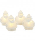 Santa - lot Père Noël x 4 - figurines LED - Verre - Sirius