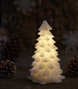 Carla Tree PM - Sapin de Noël LED blanc - avec cire - 16 cm - Sirius