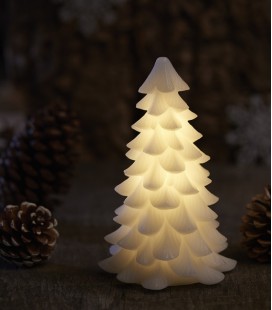 Carla Tree GM - Sapin de Noël LED Blanc - avec Cire - 23 cm - Sirius