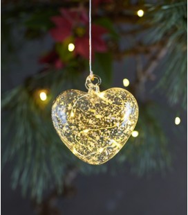 Romantic Heart - déco LED Coeur - Verre - 10 cm - Sirius