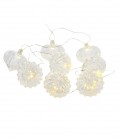 Millie - Guirlande Verre - 8 LED - Transparente - Sirius