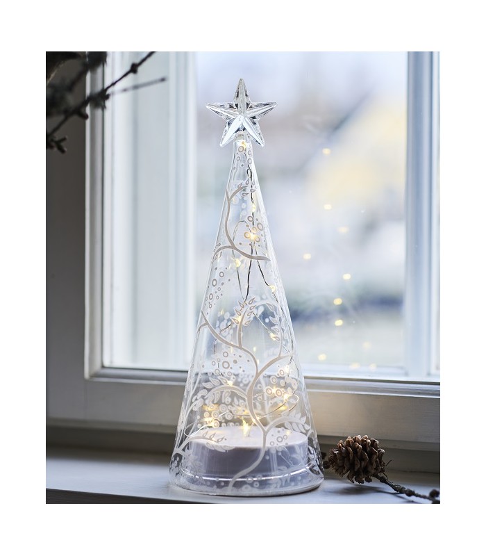 Cozy Tree L - Sapin LED en verre - 26 cm - Sirius 