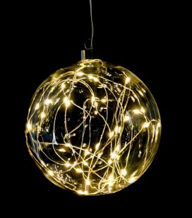 Glitter - Suspension Boule guirlande LED - D15 transparente