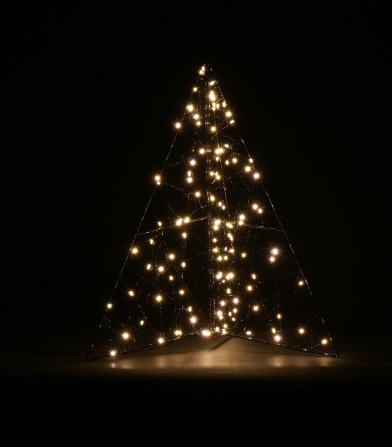 Glitter - Sapin LED - 40x50 cadre métal noir - Pomax