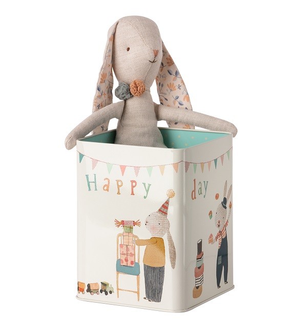 Lapin Happy Day avec boîte métal - Maileg