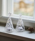 Cozy Trees - Set 2 sapins verre LED - 9 cm - Sirius