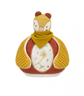 Laladou Ours brique - Doudou musical - L'Oiseau Bateau