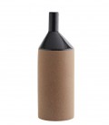 Vase haut Col fin - Terracotta & Noir - Grès - Madam Stoltz