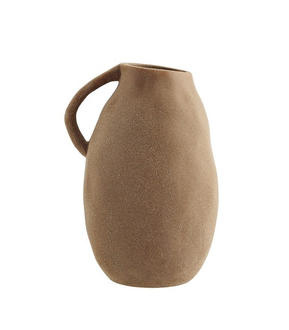 Vase Terracotta avec anse - Grès - 15x24,5 - Madam Stoltz