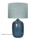 Luz - lampe bleue céramique & tissu - D 33x 55,5 - Pomax