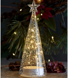 Romantic Tree - Sapin en Verre LED - H 26 cm - Sirius