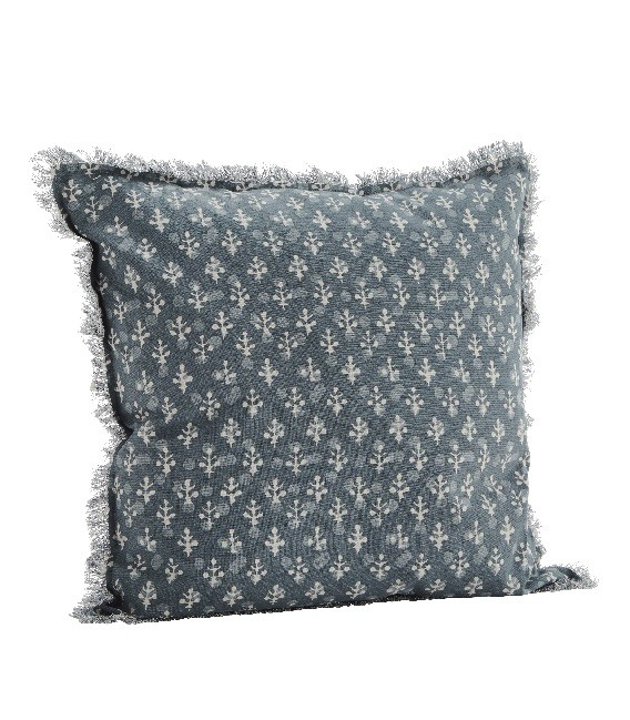 Housse Coussin 50x50 - Bleu & gris clair - Coton - Madam Stoltz