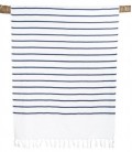 Fouta Drap de Bain - Pestamal Marinière Blanche - 90x180 - Harmony