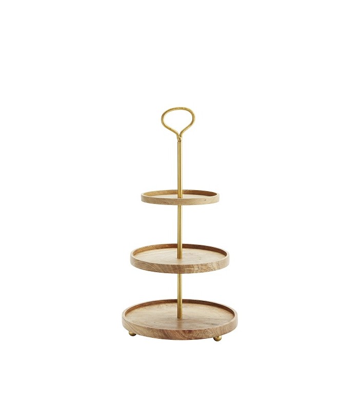 Support à gâteaux en métal doré - 26 cm