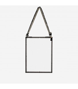 Miroir suspendu métal noir – 15 x 20 cm – Madam Stoltz