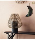 Lampe à poser Bambou, socle métal noir - 37,5x47,5 - Madam Stoltz