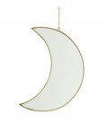 Miroir suspendu Lune - Laiton - H: 30 cm - Madam Stoltz