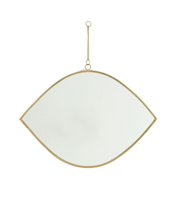 Miroir suspendu - Oeil - Laiton - L : 26 cm - Madam Stoltz