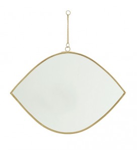 Miroir suspendu - Oeil - Laiton - L : 26 cm - Madam Stoltz