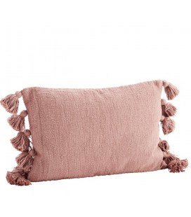 Coussin Rose à pompons - 40x60 - Madam Stoltz