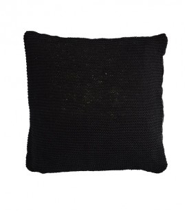 housse de coussin en tricot, coloris noir, 80x80