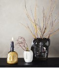 Vase noir Visage en relief - Grès - Madam Stoltz