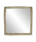 INSULA - Miroir cadre en teck naturel - 40x40x5 cm - Pomax