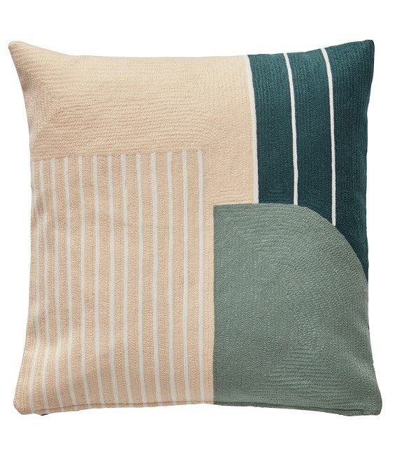 Coussin Nude & Vert - 50x50 - Hubsch