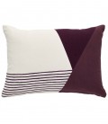 Coussin rectangle bordeaux blanc -30x50 cm