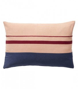 Coussin 40x60 - Bleu, Bordeaux & Rose - coton - Hubsch
