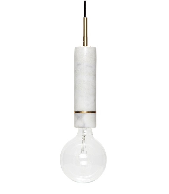 Suspension Marbre blanc  & Laiton - Hubsch