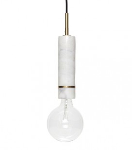 Suspension Marbre blanc  & Laiton - Hubsch