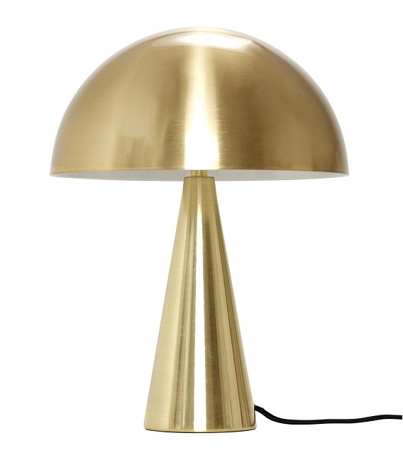 Lampe Champignon basse - Doré - 25x33