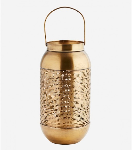 Lanterne Suspension Vintage en Laiton et Verre – Style Classique - Décoration